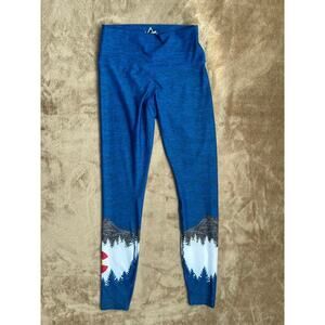 Colorado threads Blue Scenic Print Leggings